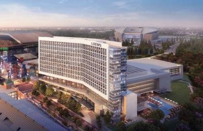 Rendering of planned $550 million convention center and hotel addition